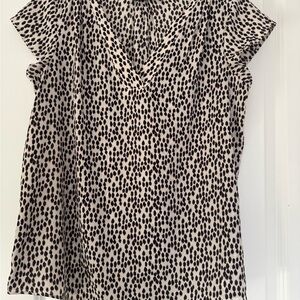 Apt. 9 Cream Cap Sleeve Relaxed Blouse